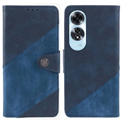 For Oppo A60 4G Case PU Leather Stand Wallet Splicing Phone Cover