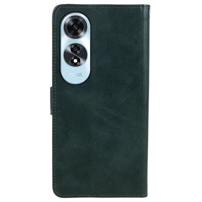For Oppo A60 4G Case Leather Phone Cover Calf Texture Magnetic Clasp Flip