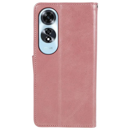 For Oppo A60 4G Case Leather Phone Cover Calf Texture Magnetic Clasp Flip