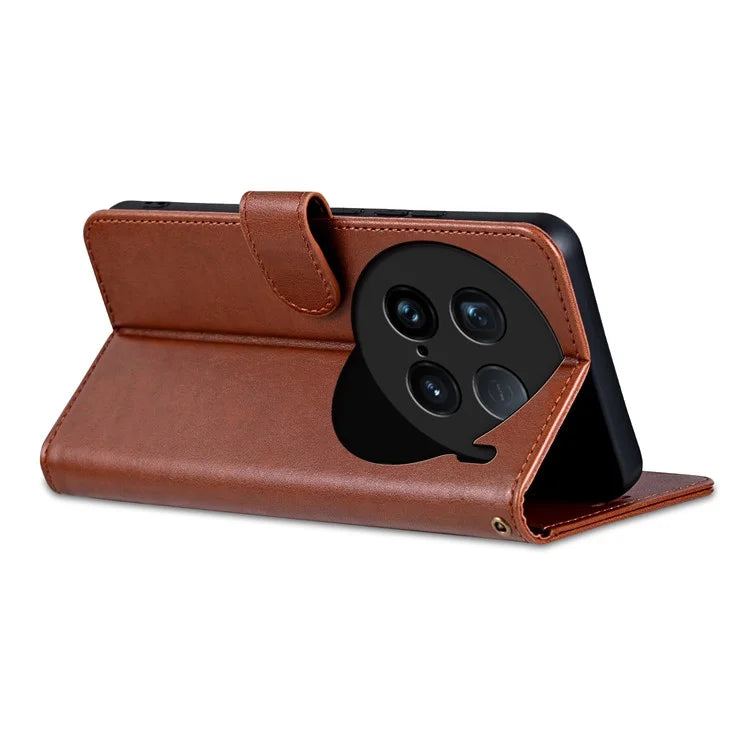 AZNS For vivo X100 Ultra 5G Protective Case Stand PU Leather Wallet Phone Cover