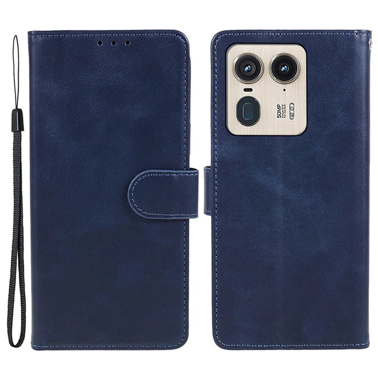 For Motorola Edge 50 Ultra 5G / Moto X50 Ultra 5G Case Calf Texture Leather Phone Cover Side Magnetic Clasp