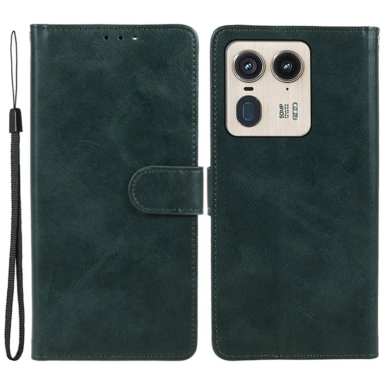 For Motorola Edge 50 Ultra 5G / Moto X50 Ultra 5G Case Calf Texture Leather Phone Cover Side Magnetic Clasp