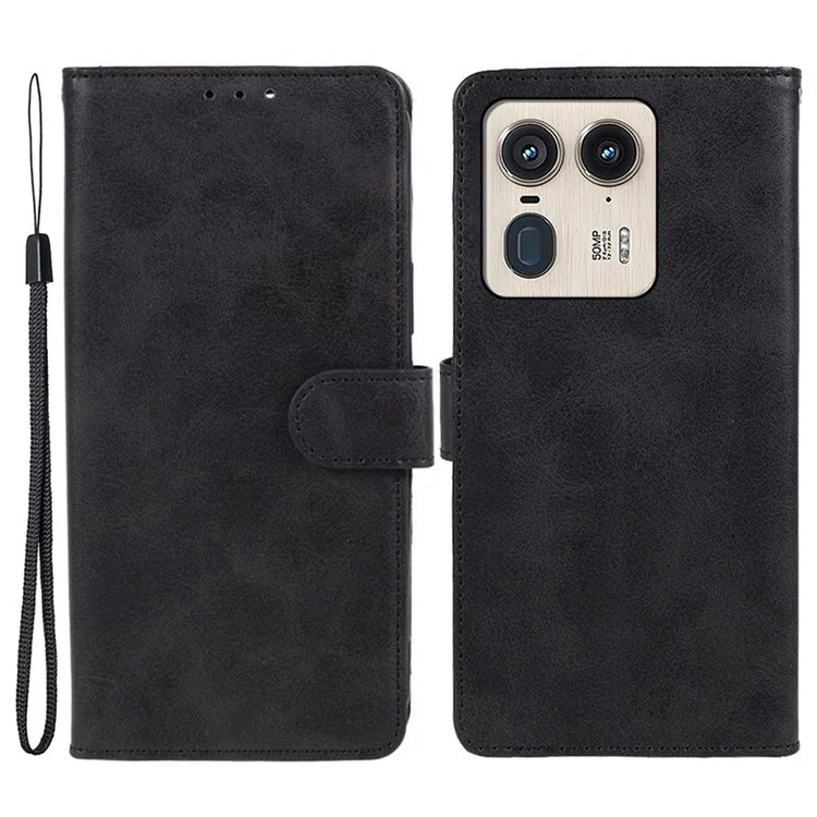 For Motorola Edge 50 Ultra 5G / Moto X50 Ultra 5G Case Calf Texture Leather Phone Cover Side Magnetic Clasp