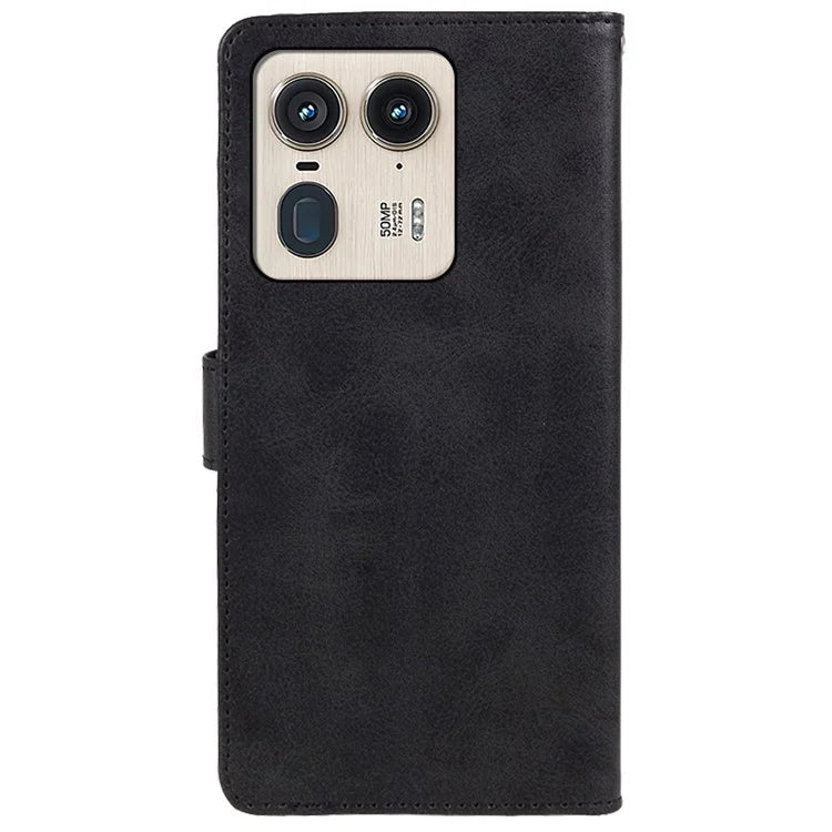 For Motorola Edge 50 Ultra 5G / Moto X50 Ultra 5G Case Calf Texture Leather Phone Cover Side Magnetic Clasp