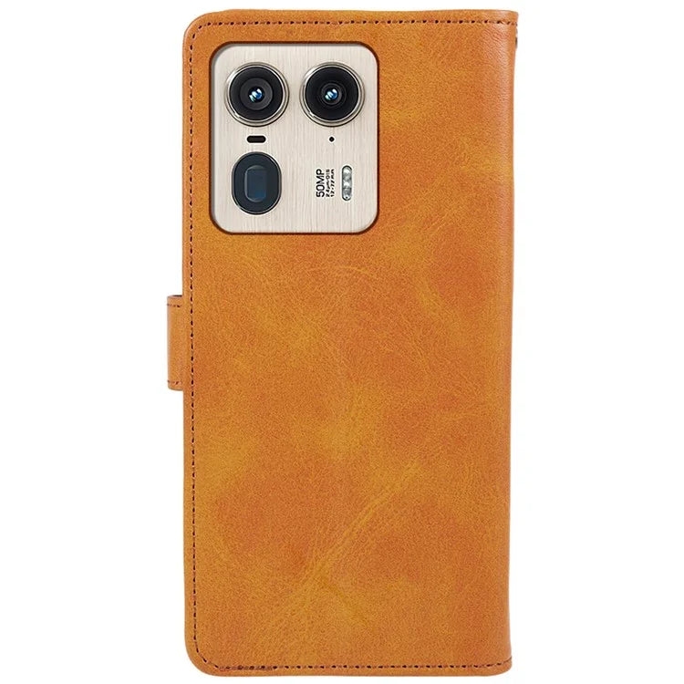 For Motorola Edge 50 Ultra 5G / Moto X50 Ultra 5G Case Calf Texture Leather Phone Cover Side Magnetic Clasp