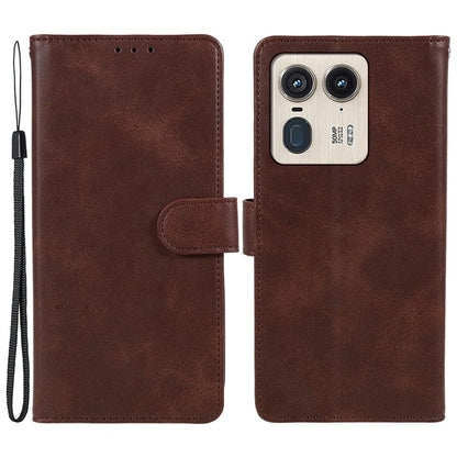 For Motorola Edge 50 Ultra 5G / Moto X50 Ultra 5G Case Calf Texture Leather Phone Cover Side Magnetic Clasp
