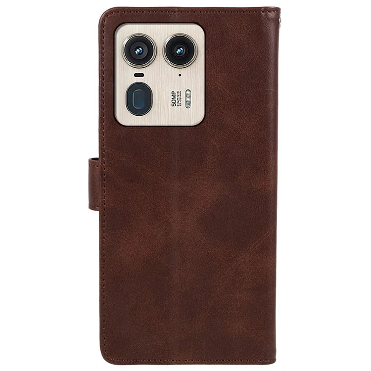 For Motorola Edge 50 Ultra 5G / Moto X50 Ultra 5G Case Calf Texture Leather Phone Cover Side Magnetic Clasp