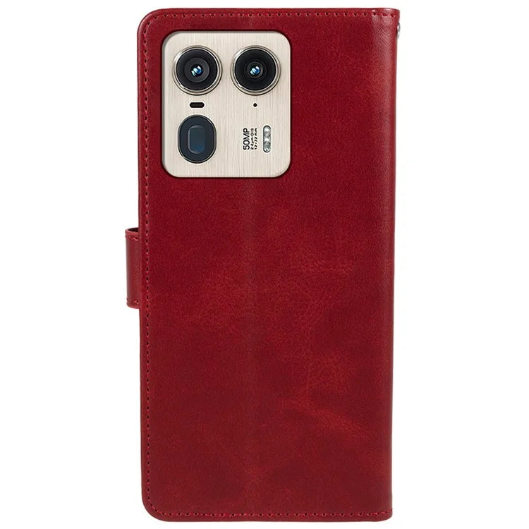 For Motorola Edge 50 Ultra 5G / Moto X50 Ultra 5G Case Calf Texture Leather Phone Cover Side Magnetic Clasp