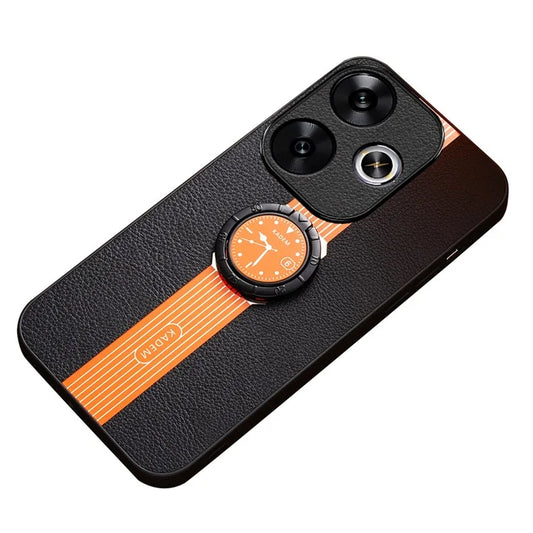KADEM For Xiaomi Redmi 13 4G / Poco M6 4G Case Leather Back Cover Support Magnetic Car Mount
