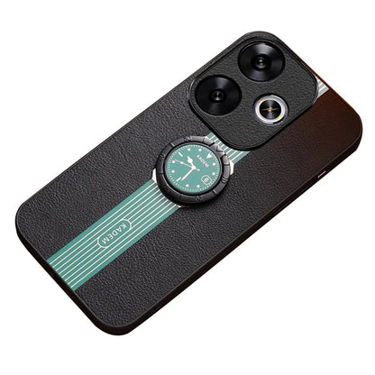 KADEM For Xiaomi Redmi 13 4G / Poco M6 4G Case Leather Back Cover Support Magnetic Car Mount