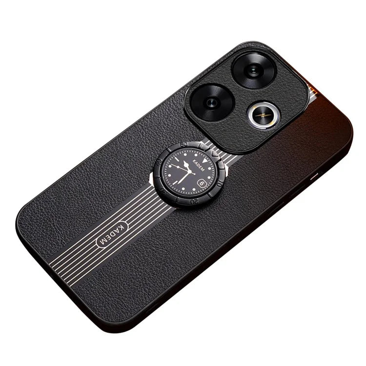 KADEM For Xiaomi Redmi 13 4G / Poco M6 4G Case Leather Back Cover Support Magnetic Car Mount