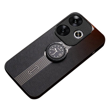 KADEM For Xiaomi Redmi 13 4G / Poco M6 4G Case Leather Back Cover Support Magnetic Car Mount