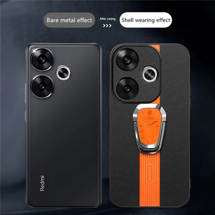 KADEM For Xiaomi Redmi 13 4G / Poco M6 4G Case with Kickstand Hybrid Phone Cover Fits Magnetic Car Mount