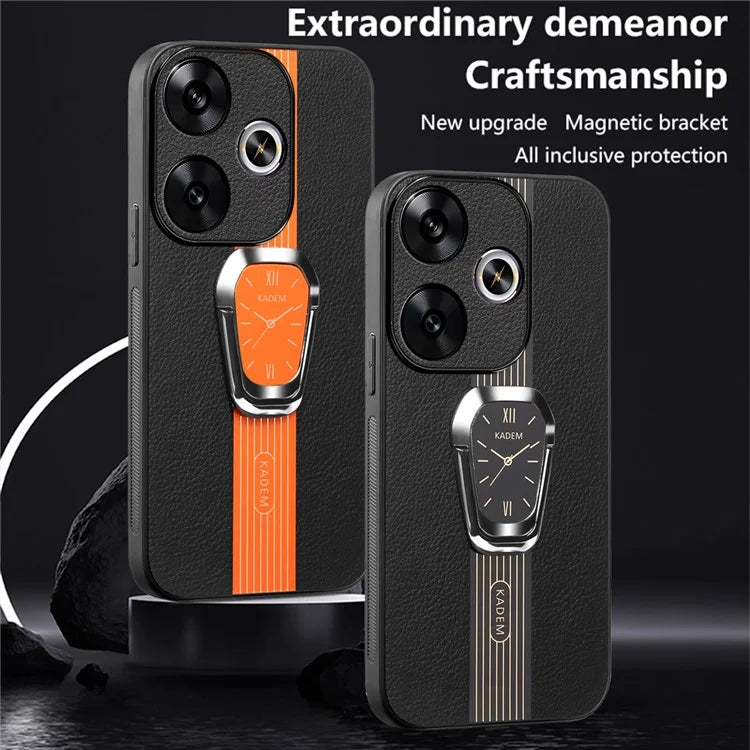 KADEM For Xiaomi Redmi 13 4G / Poco M6 4G Case with Kickstand Hybrid Phone Cover Fits Magnetic Car Mount