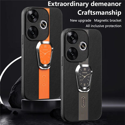 KADEM For Xiaomi Redmi 13 4G / Poco M6 4G Case with Kickstand Hybrid Phone Cover Fits Magnetic Car Mount