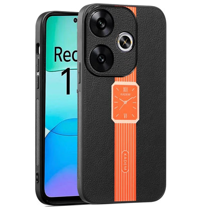 KADEM For Xiaomi Redmi 13 4G / Poco M6 4G Case Leather+TPU+Acrylic Anti-Scratch Phone Cover