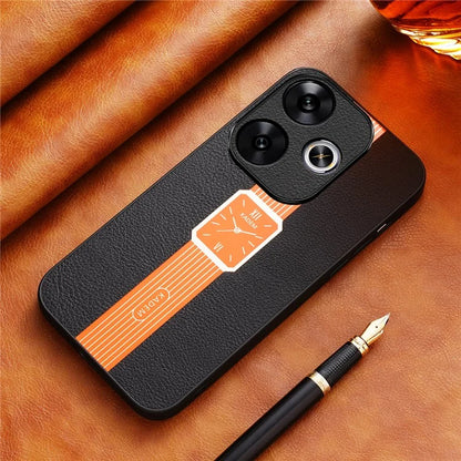KADEM For Xiaomi Redmi 13 4G / Poco M6 4G Case Leather+TPU+Acrylic Anti-Scratch Phone Cover