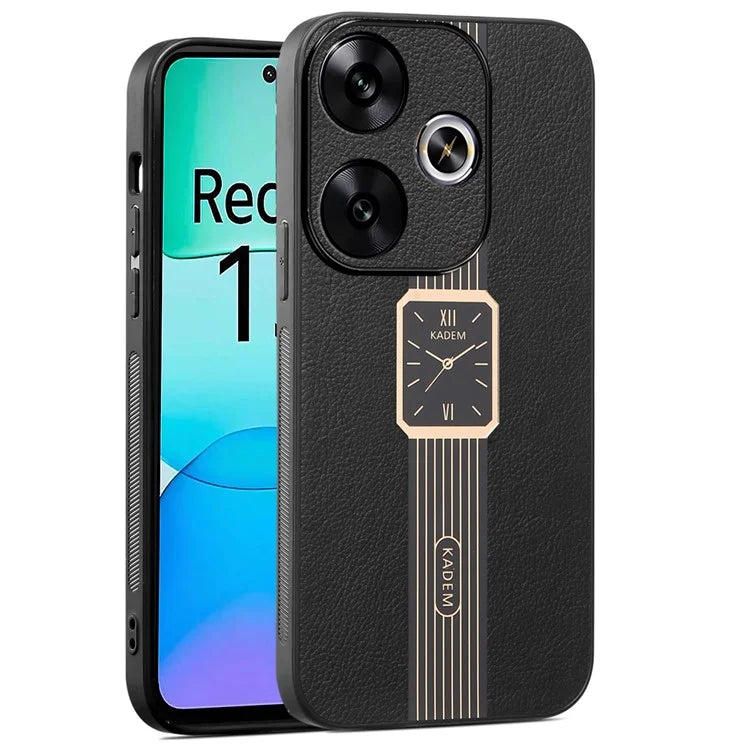 KADEM For Xiaomi Redmi 13 4G / Poco M6 4G Case Leather+TPU+Acrylic Anti-Scratch Phone Cover