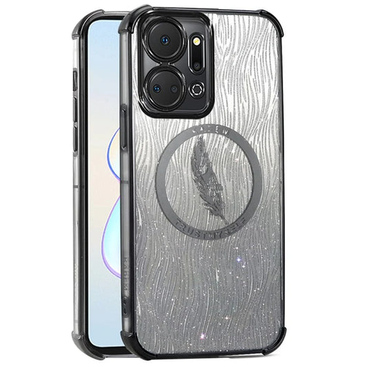 KADEM For Honor X7a 4G / Play7T 5G Case Glitter TPU Phone Cover Four Corners Anti-Drop