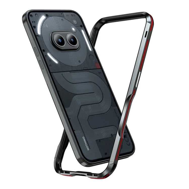 LUPHIE For Nothing Phone (2a) Case Metal Bumper Frame Shock Absorbent