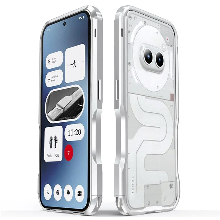 LUPHIE For Nothing Phone (2a) Case Metal Bumper Frame Shock Absorbent