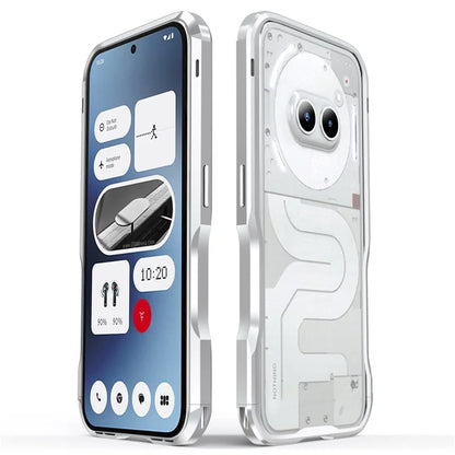 LUPHIE For Nothing Phone (2a) Case Metal Bumper Frame Shock Absorbent