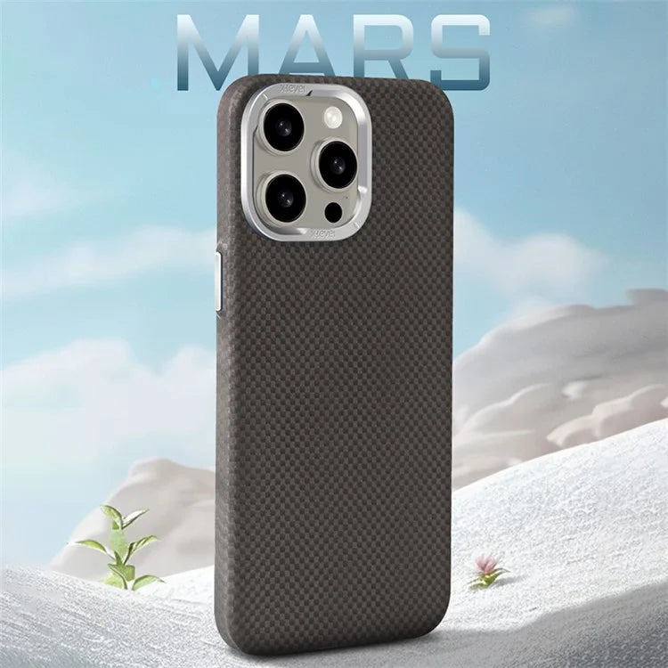 X-LEVEL For iPhone 14 Pro Phone Cases Magnetic Carbon Fiber+Metal Phone Cover Compatible with MagSafe
