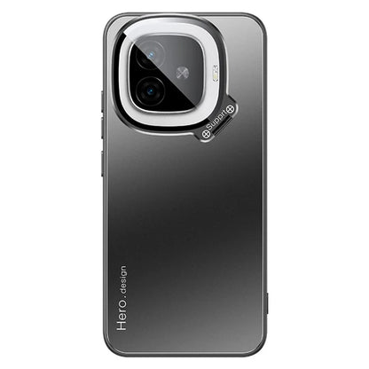For vivo iQOO Z9 Turbo 5G Slim-Fit TPU+PC+Metal Cases Hidden Kickstand Phone Cover Works for Magnetic Car Mount