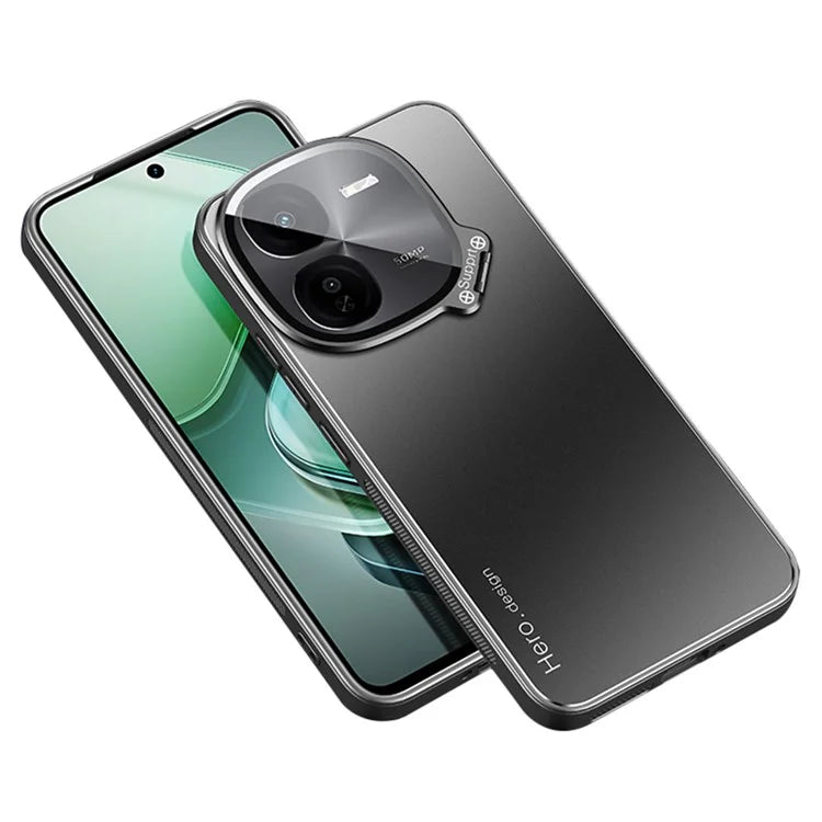 For vivo iQOO Z9x 5G Case Lens Film Hidden Kickstand Phone Cover Works with Magnetic Car Mount