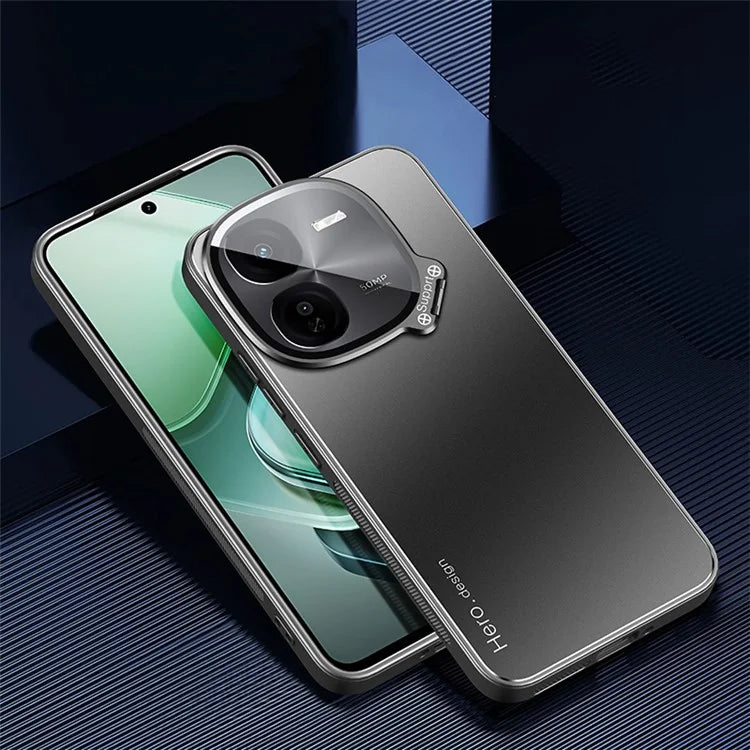 For vivo iQOO Z9x 5G Case Lens Film Hidden Kickstand Phone Cover Works with Magnetic Car Mount