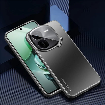 For vivo iQOO Z9x 5G Case Lens Film Hidden Kickstand Phone Cover Works with Magnetic Car Mount