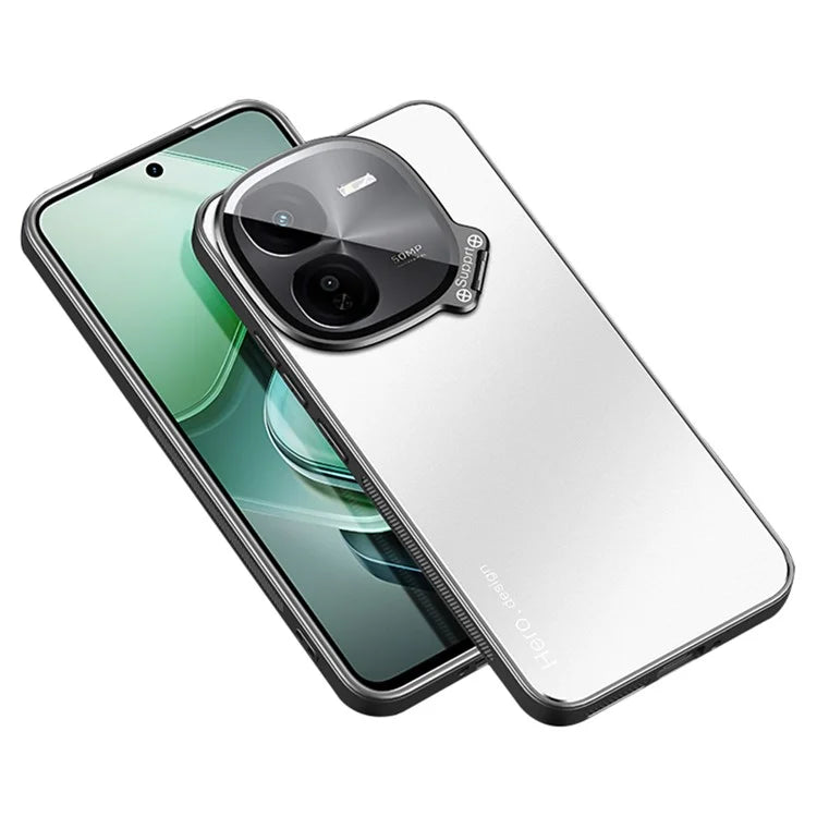 For vivo iQOO Z9x 5G Case Lens Film Hidden Kickstand Phone Cover Works with Magnetic Car Mount