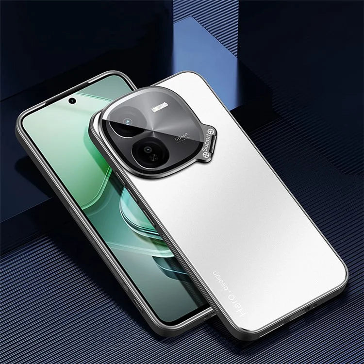 For vivo iQOO Z9x 5G Case Lens Film Hidden Kickstand Phone Cover Works with Magnetic Car Mount
