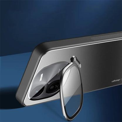 For vivo iQOO Z9x 5G Case Lens Film Hidden Kickstand Phone Cover Works with Magnetic Car Mount