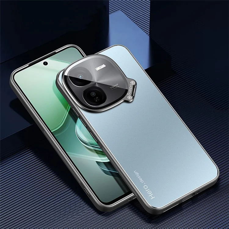 For vivo iQOO Z9x 5G Case Lens Film Hidden Kickstand Phone Cover Works with Magnetic Car Mount
