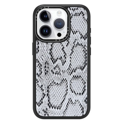 JAUCASE For iPhone 15 Pro Max Case Compatible with MagSafe Snake Texture PU Leather+TPU+PC Phone Cover