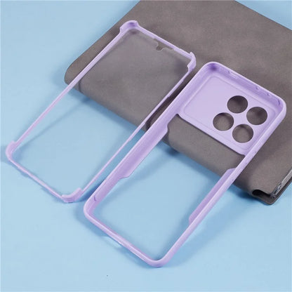 For Xiaomi Poco X6 Pro 5G / Redmi K70 5G / K70E 5G Case Acrylic+TPU Clear Phone Cover with PET Screen Film