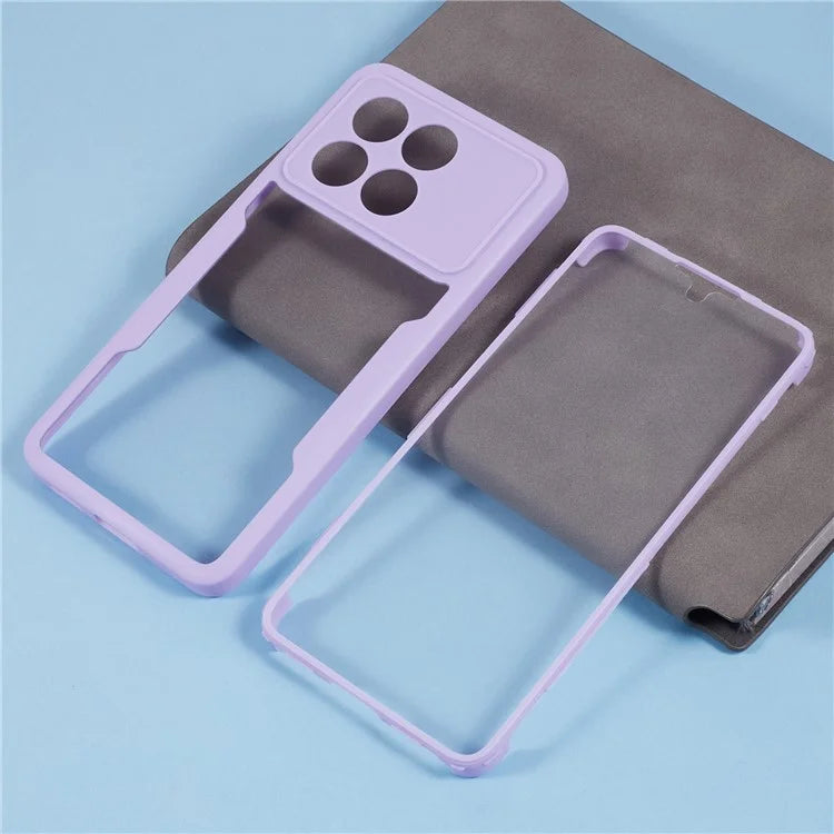 For Xiaomi Poco X6 Pro 5G / Redmi K70 5G / K70E 5G Case Acrylic+TPU Clear Phone Cover with PET Screen Film