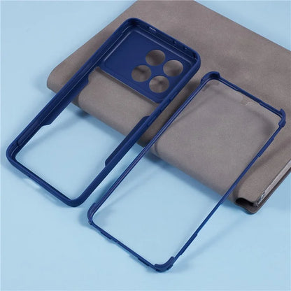 For Xiaomi Poco X6 Pro 5G / Redmi K70 5G / K70E 5G Case Acrylic+TPU Clear Phone Cover with PET Screen Film
