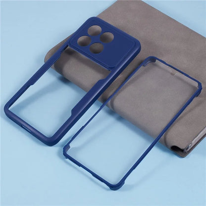 For Xiaomi Poco X6 Pro 5G / Redmi K70 5G / K70E 5G Case Acrylic+TPU Clear Phone Cover with PET Screen Film