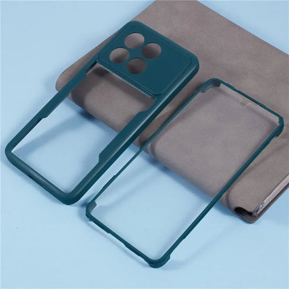 For Xiaomi Poco X6 Pro 5G / Redmi K70 5G / K70E 5G Case Acrylic+TPU Clear Phone Cover with PET Screen Film
