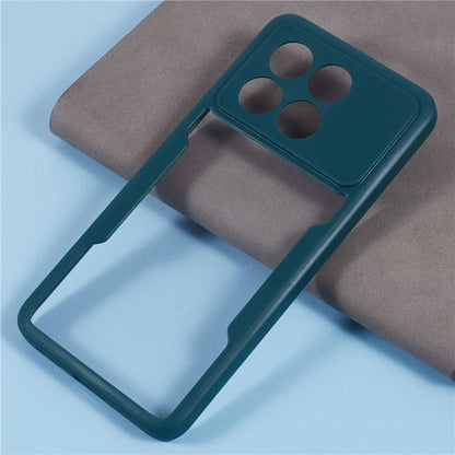 For Xiaomi Poco X6 Pro 5G / Redmi K70 5G / K70E 5G Case Acrylic+TPU Clear Phone Cover with PET Screen Film