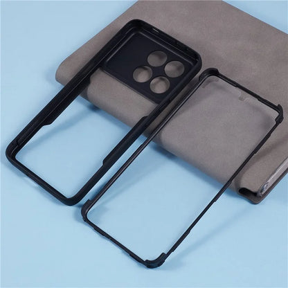 For Xiaomi Poco X6 Pro 5G / Redmi K70 5G / K70E 5G Case Acrylic+TPU Clear Phone Cover with PET Screen Film