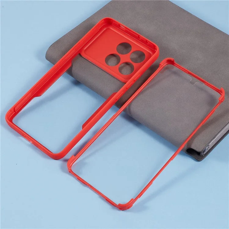 For Xiaomi Poco X6 Pro 5G / Redmi K70 5G / K70E 5G Case Acrylic+TPU Clear Phone Cover with PET Screen Film