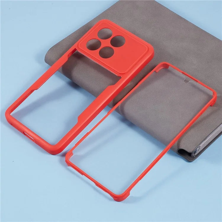 For Xiaomi Poco X6 Pro 5G / Redmi K70 5G / K70E 5G Case Acrylic+TPU Clear Phone Cover with PET Screen Film