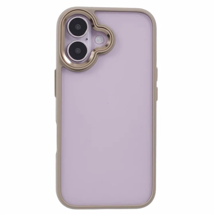 For iPhone 16 Cell Phone Cases Drop-Proof Clear Back PC+TPU Cover
