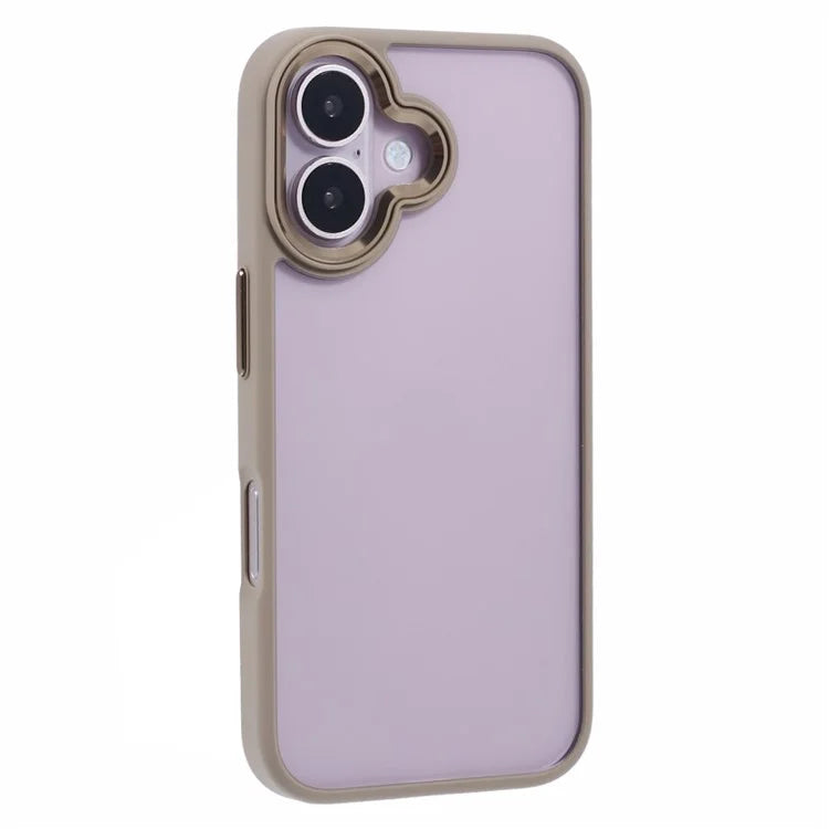 For iPhone 16 Cell Phone Cases Drop-Proof Clear Back PC+TPU Cover