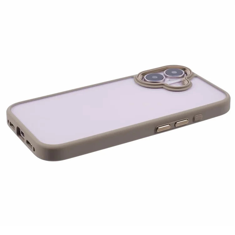 For iPhone 16 Cell Phone Cases Drop-Proof Clear Back PC+TPU Cover