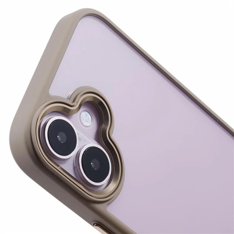 For iPhone 16 Cell Phone Cases Drop-Proof Clear Back PC+TPU Cover