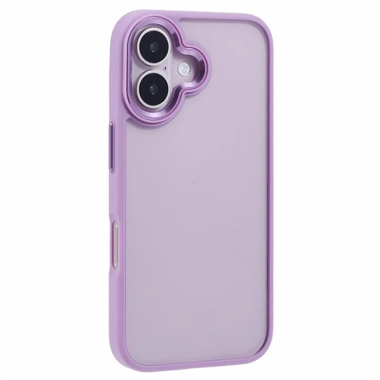 For iPhone 16 Cell Phone Cases Drop-Proof Clear Back PC+TPU Cover